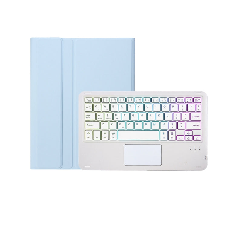 T07B-AS Skin Feel Pen Slot Touch Pad Bluetooth Keyboard Leather Tablet Case, For iPad 9.7 2018&2017 / Pro 9.7 / Air 2, For iPad 10.2 2021&2020&2019/Air 2019/Pro 10.5, For iPad Air 11 2025 / 2024 / Pro 11 2021&2020&2018...