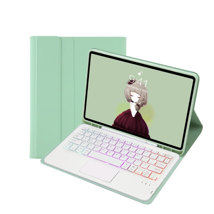 T07B-AS Skin Feel Pen Slot Touch Pad Bluetooth Keyboard Leather Tablet Case, For iPad 9.7 2018&2017 / Pro 9.7 / Air 2, For iPad 10.2 2021&2020&2019/Air 2019/Pro 10.5, For iPad Air 11 2025 / 2024 / Pro 11 2021&2020&2018...