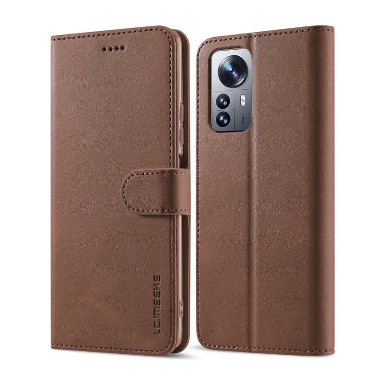 LC.IMEEKE Calf Texture Leather Phone Case, For Xiaomi 12 Lite