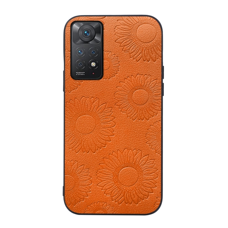 Sunflower Pattern PU Shockproof Phone Case, For Xiaomi Redmi Note 11 Pro, For Xiaomi Redmi Note 11 / Note 11S 4G