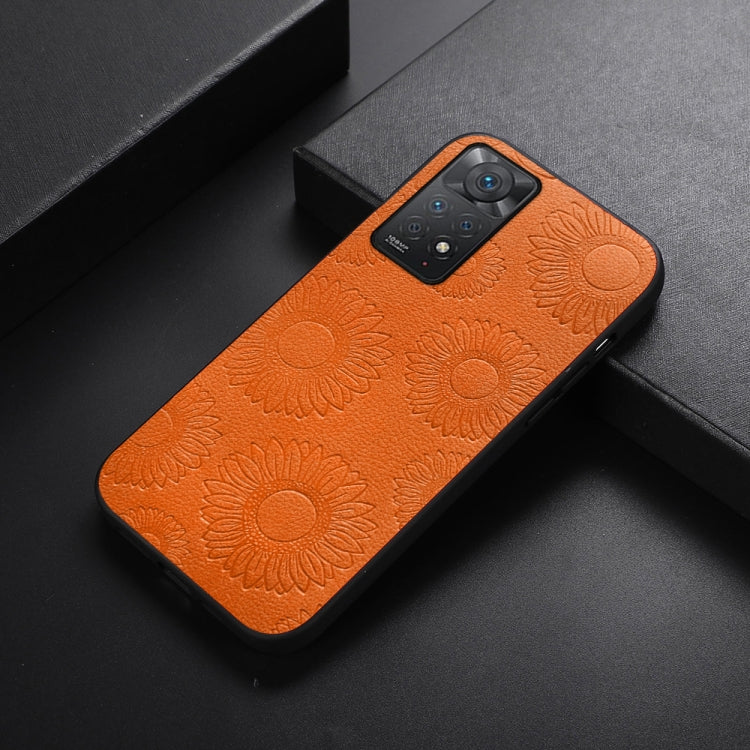 Sunflower Pattern PU Shockproof Phone Case, For Xiaomi Redmi Note 11 Pro, For Xiaomi Redmi Note 11 / Note 11S 4G