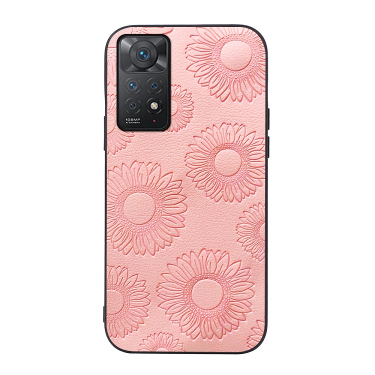 Sunflower Pattern PU Shockproof Phone Case, For Xiaomi Redmi Note 11 Pro, For Xiaomi Redmi Note 11 / Note 11S 4G