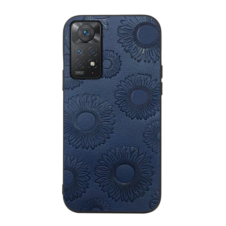 Sunflower Pattern PU Shockproof Phone Case, For Xiaomi Redmi Note 11 Pro, For Xiaomi Redmi Note 11 / Note 11S 4G