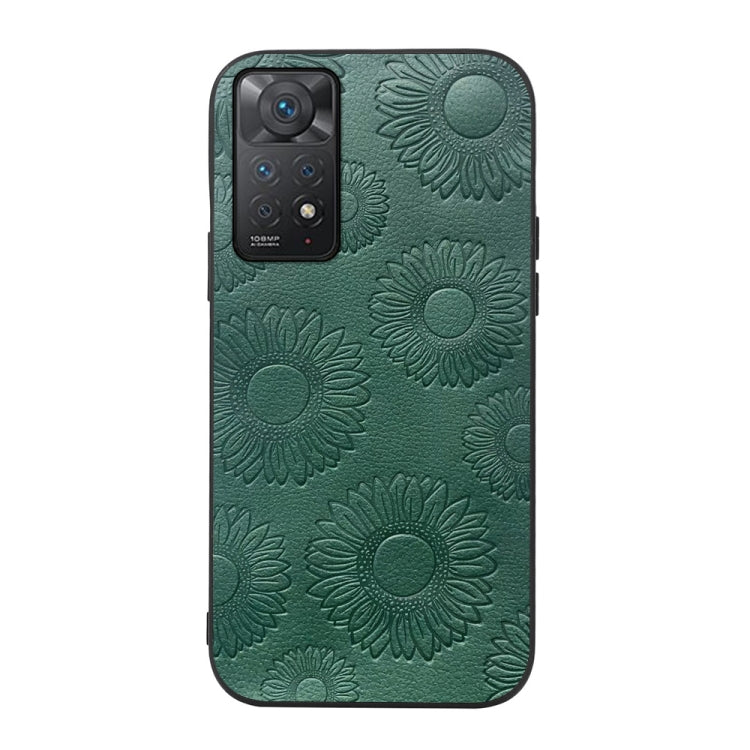 Sunflower Pattern PU Shockproof Phone Case, For Xiaomi Redmi Note 11 Pro, For Xiaomi Redmi Note 11 / Note 11S 4G