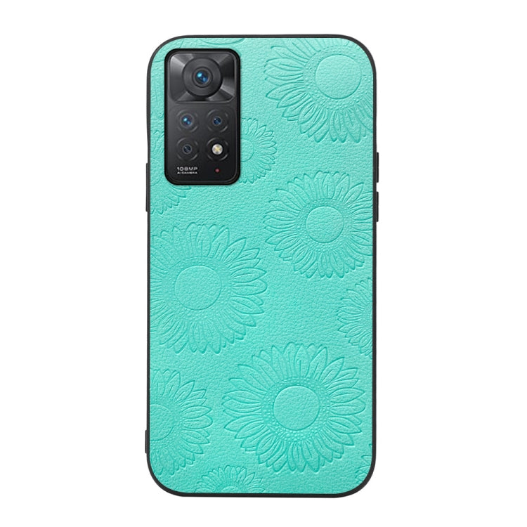 Sunflower Pattern PU Shockproof Phone Case, For Xiaomi Redmi Note 11 Pro, For Xiaomi Redmi Note 11 / Note 11S 4G
