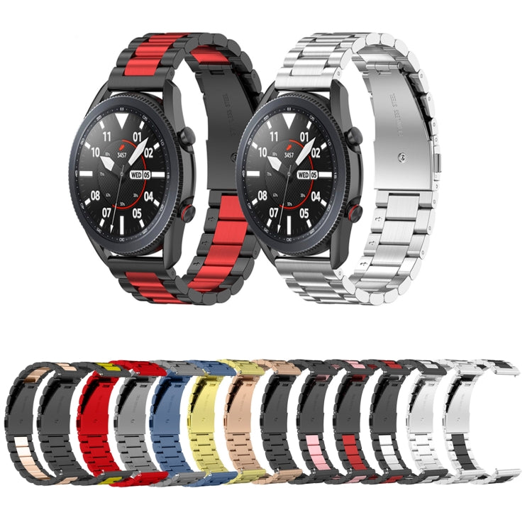Three-bead Metal Steel Watch Band, For Huawei GT 3 Pro 46mm