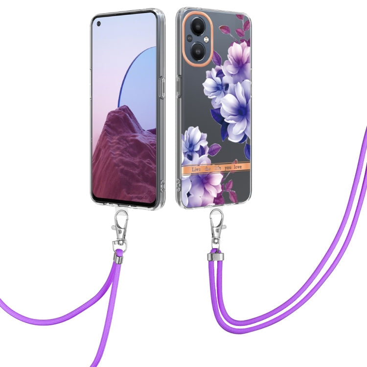 Flowers Series TPU Phone Case with Lanyard, For OnePlus N20 5G, For OPPO Realme 9 Pro+ 5G, For OPPO Realme 9 Pro 5G, For OPPO Realme 9i/A36/A96 4G