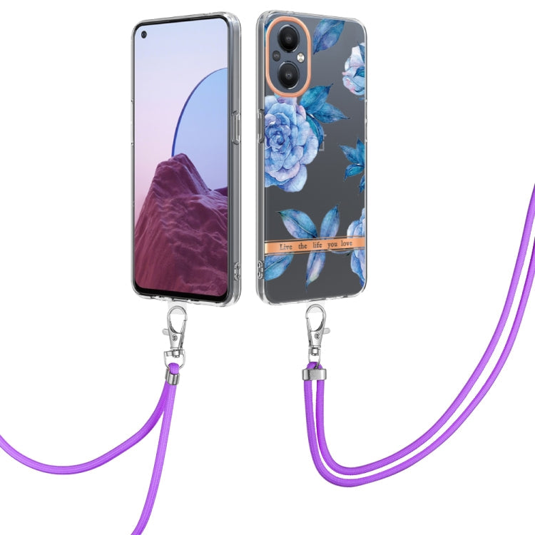 Flowers Series TPU Phone Case with Lanyard, For OnePlus N20 5G, For OPPO Realme 9 Pro+ 5G, For OPPO Realme 9 Pro 5G, For OPPO Realme 9i/A36/A96 4G