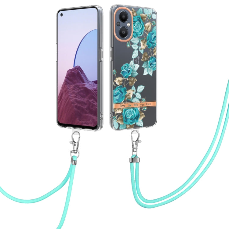 Flowers Series TPU Phone Case with Lanyard, For OnePlus N20 5G, For OPPO Realme 9 Pro+ 5G, For OPPO Realme 9 Pro 5G, For OPPO Realme 9i/A36/A96 4G