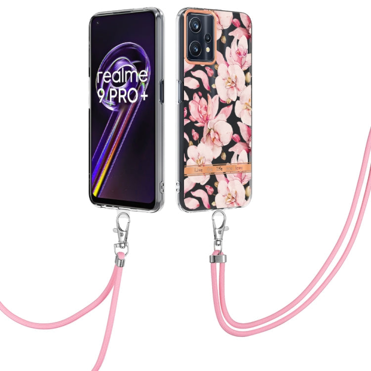 Flowers Series TPU Phone Case with Lanyard, For OnePlus N20 5G, For OPPO Realme 9 Pro+ 5G, For OPPO Realme 9 Pro 5G, For OPPO Realme 9i/A36/A96 4G