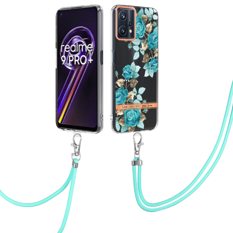 Flowers Series TPU Phone Case with Lanyard, For OnePlus N20 5G, For OPPO Realme 9 Pro+ 5G, For OPPO Realme 9 Pro 5G, For OPPO Realme 9i/A36/A96 4G