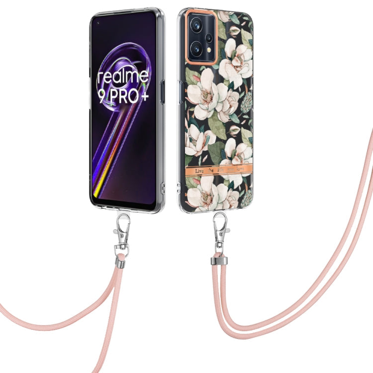 Flowers Series TPU Phone Case with Lanyard, For OnePlus N20 5G, For OPPO Realme 9 Pro+ 5G, For OPPO Realme 9 Pro 5G, For OPPO Realme 9i/A36/A96 4G