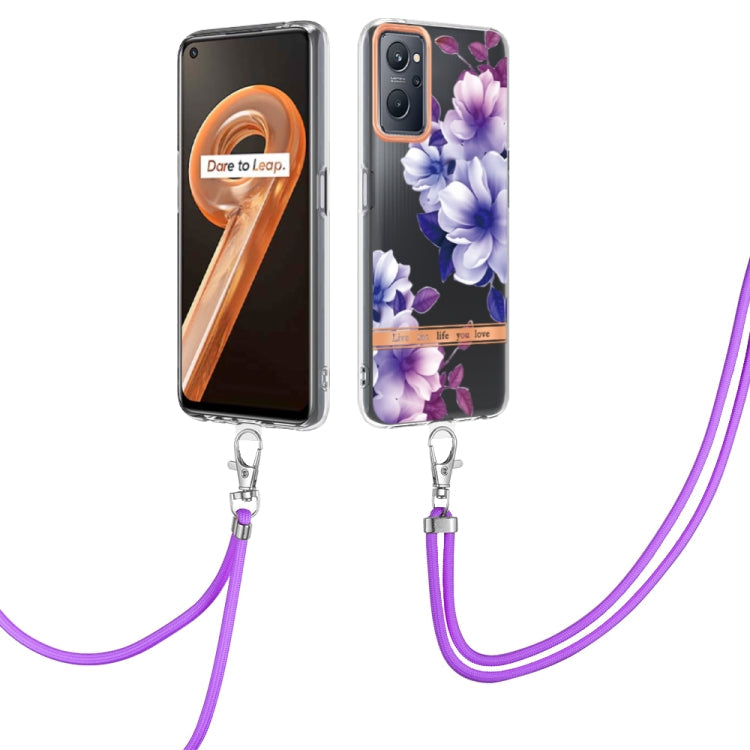 Flowers Series TPU Phone Case with Lanyard, For OnePlus N20 5G, For OPPO Realme 9 Pro+ 5G, For OPPO Realme 9 Pro 5G, For OPPO Realme 9i/A36/A96 4G