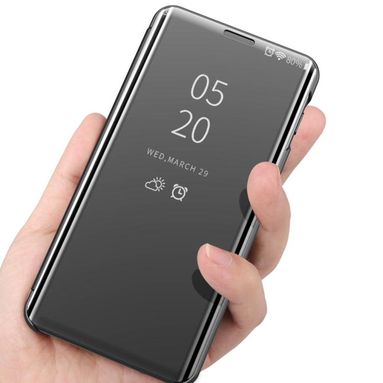 Plated Mirror Horizontal Flip Leather Phone Case with Holder, For iPhone 14, For iPhone 14 Plus, For iPhone 14 Pro