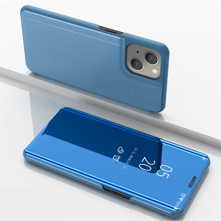 Plated Mirror Horizontal Flip Leather Phone Case with Holder, For iPhone 14, For iPhone 14 Plus, For iPhone 14 Pro