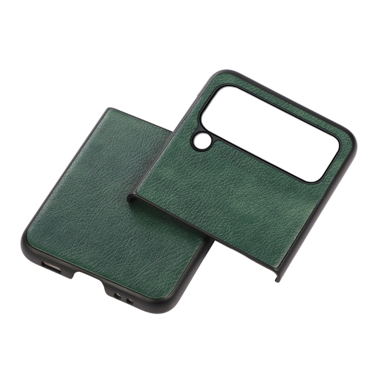 Two-color Litchi Texture Phone Case, For Samsung Galaxy Z Flip4