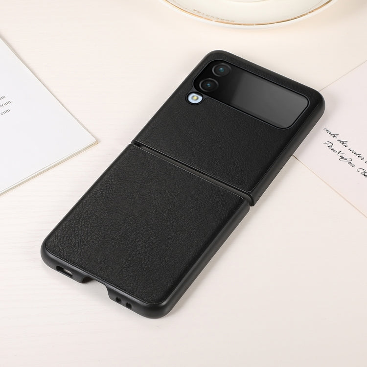 Two-color Litchi Texture Phone Case, For Samsung Galaxy Z Flip4