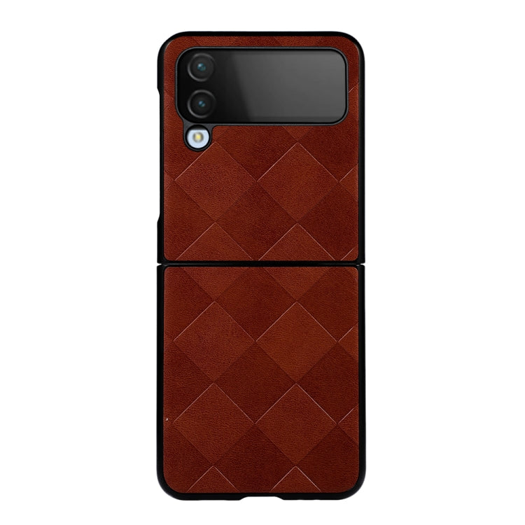 Weave Plaid PU Phone Case, For Samsung Galaxy Z Flip4