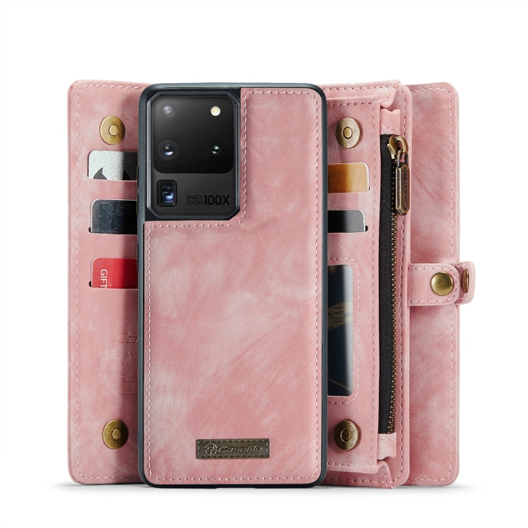 CaseMe Detachable Multifunctional Horizontal Flip Leather Case, with Card Slot & Holder & Zipper Wallet & Photo Frame, For Samsung Galaxy S20 Ultra, For Samsung Galaxy S20 Plus, For Samsung Galaxy S20