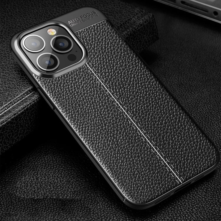 Litchi Texture TPU Phone Case, For iPhone 14 Pro, For iPhone 14 Pro Max, For iPhone 14 Plus