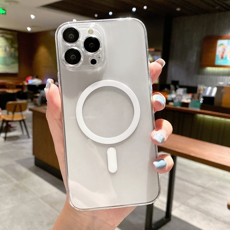 MagSafe Magnetic Transparent PC + Glass Lens Film Phone Case, For iPhone 13 Pro Max, For iPhone 13 Pro, For iPhone 13, For iPhone 12 Pro Max