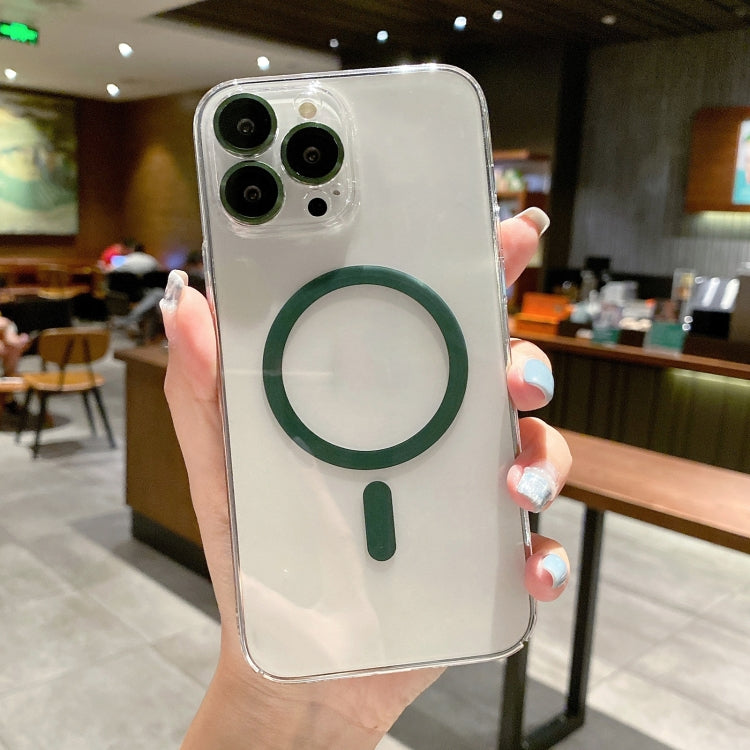 MagSafe Magnetic Transparent PC + Glass Lens Film Phone Case, For iPhone 13 Pro Max, For iPhone 13 Pro, For iPhone 13, For iPhone 12 Pro Max