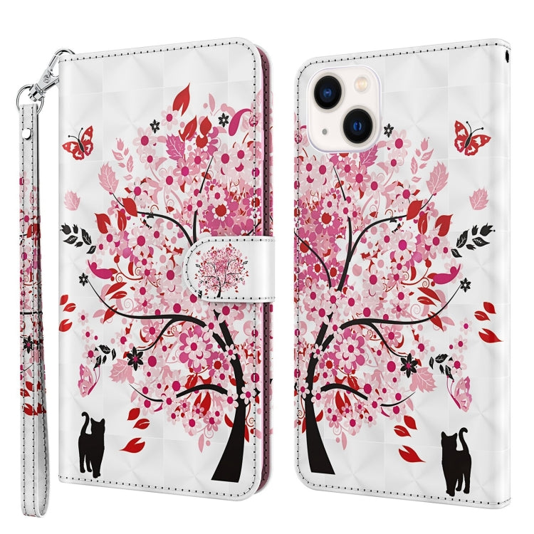 3D Painting Pattern Flip Leather Phone Case, For iPhone 14, For iPhone 14 Plus