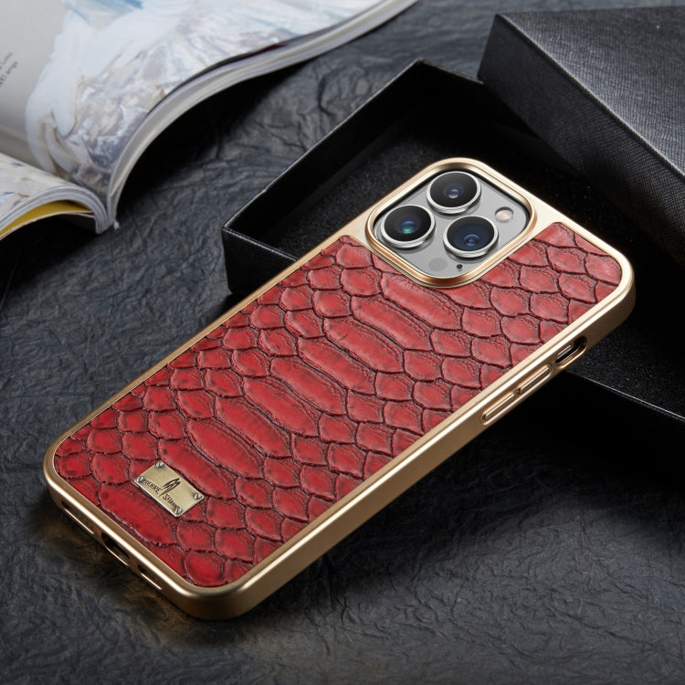 Python Texture Electroplating PU Phone Case, For iPhone 11 Pro Max