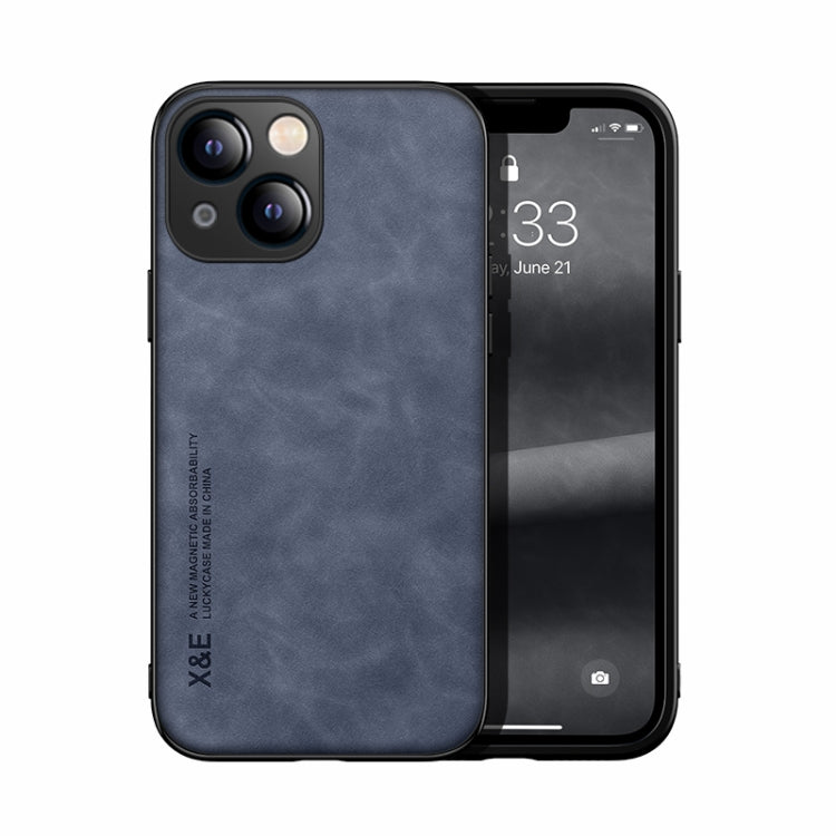 Skin Feel Magnetic Leather Back Phone Case, For iPhone 13 mini, For iPhone 13, For iPhone 13 Pro, For iPhone 13 Pro Max, For iPhone 12 mini, For iPhone 12