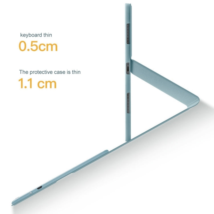 Round Cap Bluetooth Keyboard Leather Case with Pen Slot & Touchpad, For Samsung Galaxy Tab S7, For Samsung Galaxy Tab A7 10.4 2020