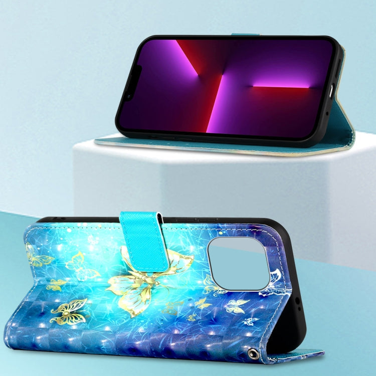 3D Painting Horizontal Flip Leather Phone Case, For iPhone 14, For iPhone 14 Plus, For iPhone 14 Pro