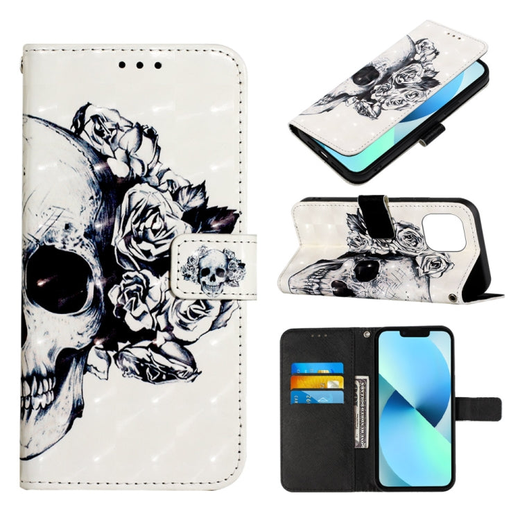 3D Painting Horizontal Flip Leather Phone Case, For iPhone 14, For iPhone 14 Plus, For iPhone 14 Pro