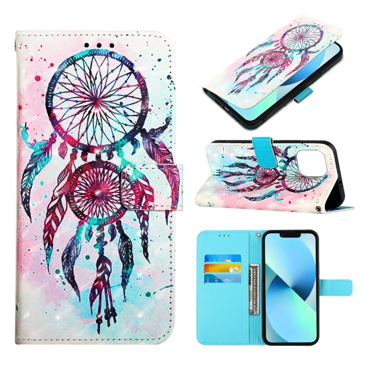 3D Painting Horizontal Flip Leather Phone Case, For iPhone 14, For iPhone 14 Plus, For iPhone 14 Pro