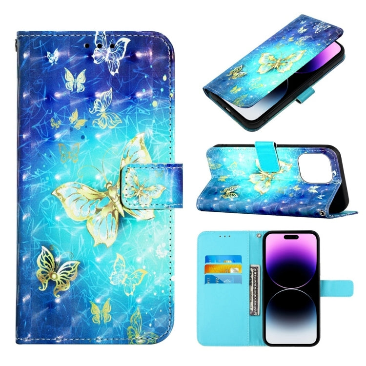 3D Painting Horizontal Flip Leather Phone Case, For iPhone 14, For iPhone 14 Plus, For iPhone 14 Pro