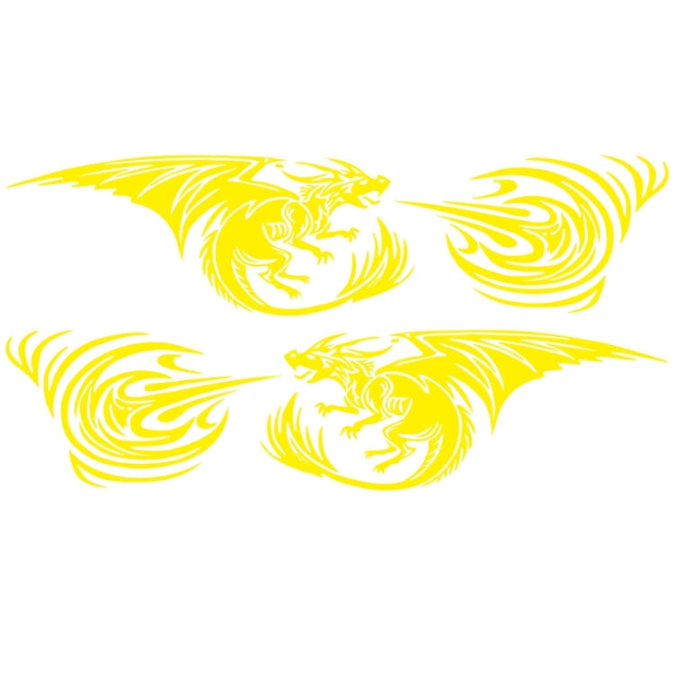 2 PCS/Set D-498 Pterosaur Spitfire Pattern Car Modified Decorative Sticker, D-498