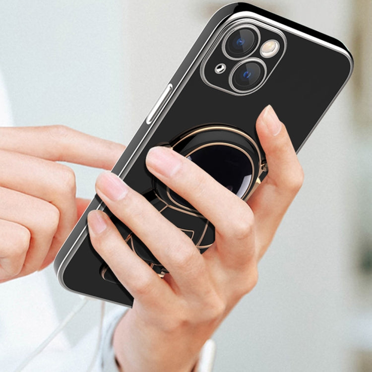 Plating Astronaut Holder Phone Case with Lens Film, For iPhone 13 Pro Max, For iPhone 13 Pro, For iPhone 13