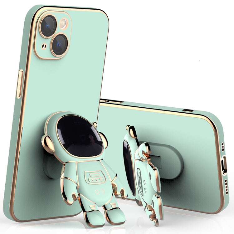 Plating Astronaut Holder Phone Case with Lens Film, For iPhone 13 mini, For iPhone 12 Pro Max, For iPhone 12 Pro