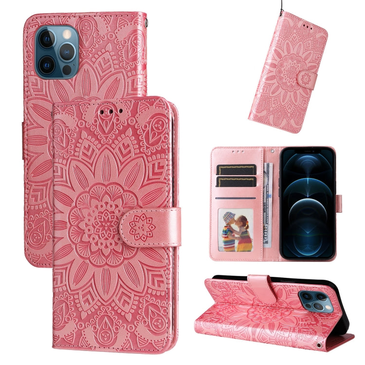 Embossed Sunflower Leather Phone Case, For iPhone 11 Pro, For iPhone 11 Pro Max, For iPhone X / XS, For iPhone XR