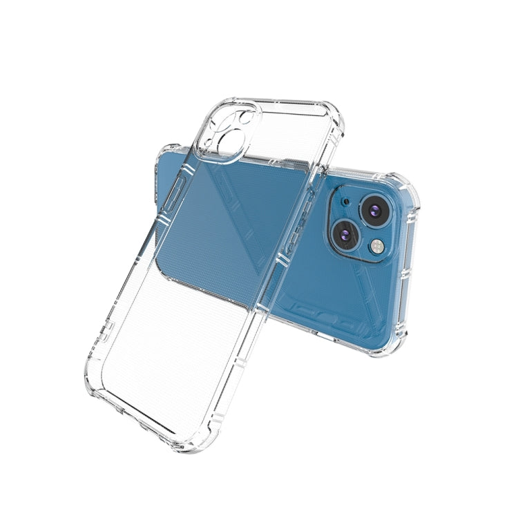 Straight Side Dual Bone Anti-fall TPU Transparent Protective Case, For iPhone 14, For iPhone 14 Plus, For iPhone 14 Pro, For iPhone 14 Pro Max