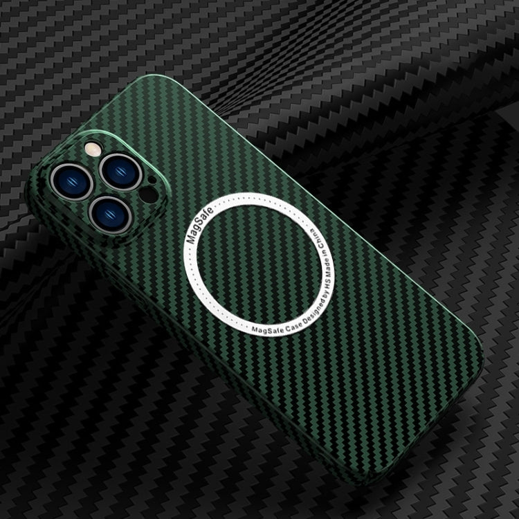 Carbon Fiber Texture MagSafe Magnetic Phone Case, For iPhone 14, For iPhone 14 Plus, For iPhone 14 Pro