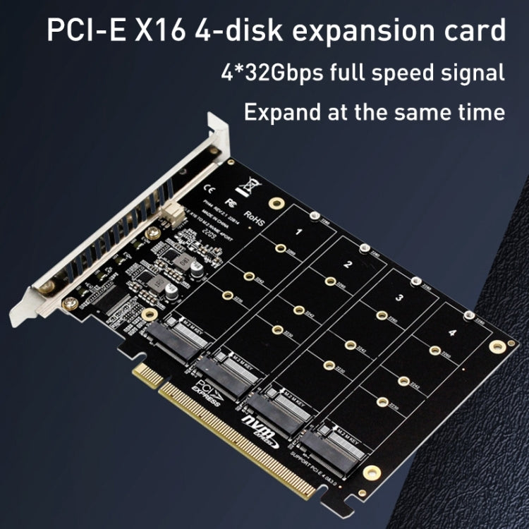 PH44 NVME 4 Disk Array Card PCI-E Signal Split Array Card