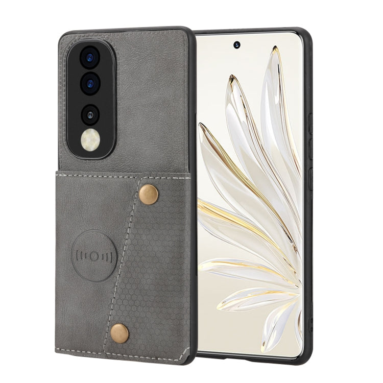 Double Buckle Card Slots Magnetic Phone Case, For Honor 70 Pro, For Samsung Galaxy A03 Core