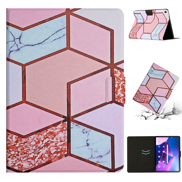 Marble Pattern Smart Leather Tablet Case, For Lenovo M10 Plus, For Lenovo Tab P11
