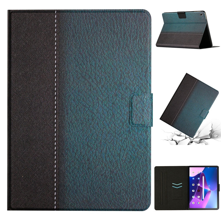 Stitching Solid Color Smart Leather Tablet Case, For Lenovo Tab M10 Plus, For Lenovo Tab P11