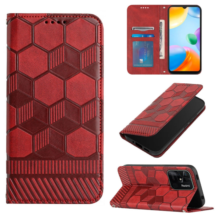 Football Texture Magnetic Leather Flip Phone Case, For Samsung Galaxy A03 164mm, For Samsung Galaxy A03s 164mm India, For Samsung Galaxy A03s 165.8mm US Version, For Samsung Galaxy A03s 166.5mm EU Version