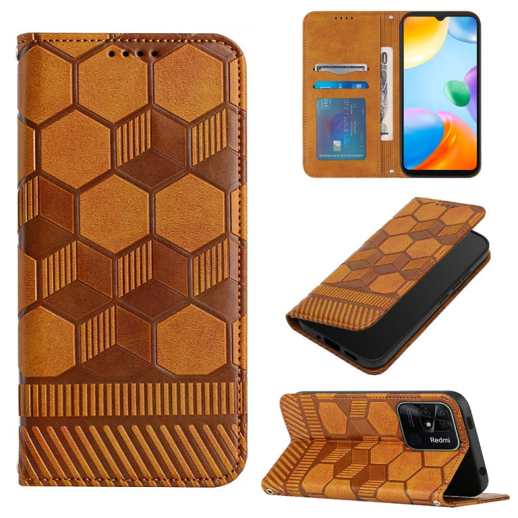 Football Texture Magnetic Leather Flip Phone Case, For Samsung Galaxy A03 164mm, For Samsung Galaxy A03s 164mm India, For Samsung Galaxy A03s 165.8mm US Version, For Samsung Galaxy A03s 166.5mm EU Version