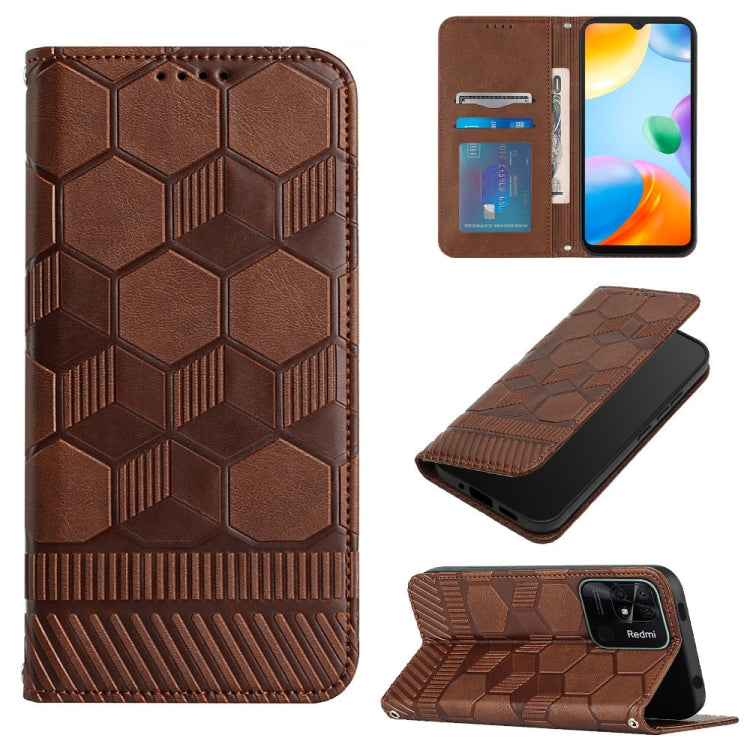 Football Texture Magnetic Leather Flip Phone Case, For Samsung Galaxy A03 164mm, For Samsung Galaxy A03s 164mm India, For Samsung Galaxy A03s 165.8mm US Version, For Samsung Galaxy A03s 166.5mm EU Version