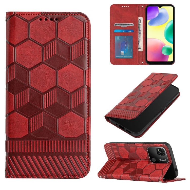 Football Texture Magnetic Leather Flip Phone Case, For Samsung Galaxy A03 164mm, For Samsung Galaxy A03s 164mm India, For Samsung Galaxy A03s 165.8mm US Version, For Samsung Galaxy A03s 166.5mm EU Version