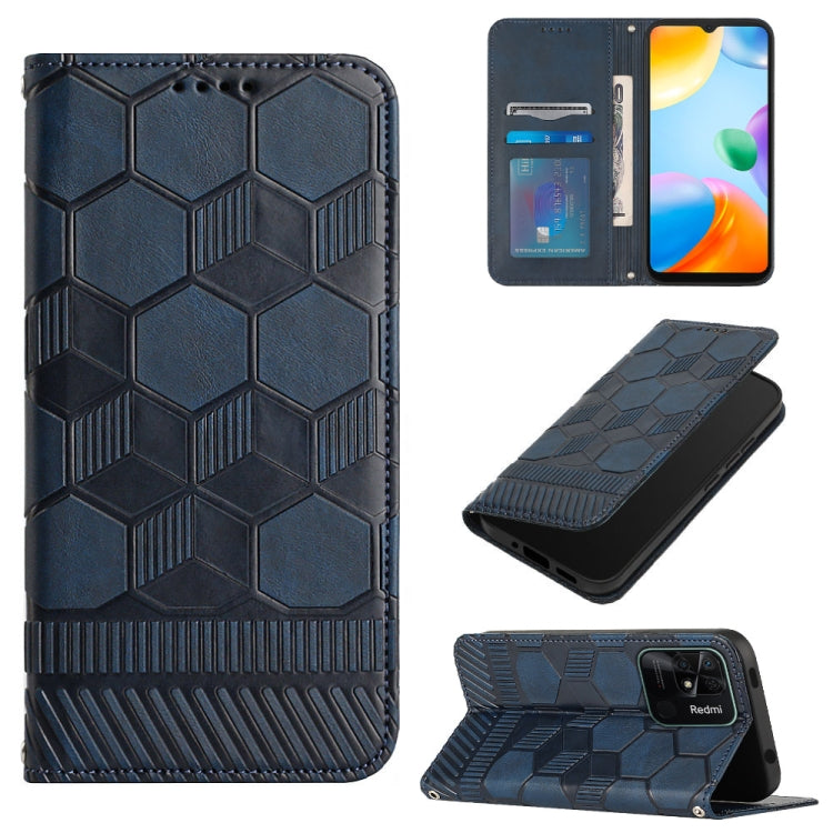 Football Texture Magnetic Leather Flip Phone Case, For Xiaomi Redmi 10C / 10 India, For Xiaomi Redmi 10A, For Xiaomi Redmi Note 11 Global 2022 / Note 11S 4G, For Xiaomi Redmi Note 11 Pro 5G / 4G Global 2022 / Note 11 Pro+ India