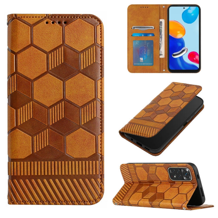 Football Texture Magnetic Leather Flip Phone Case, For Samsung Galaxy A03 164mm, For Samsung Galaxy A03s 164mm India, For Samsung Galaxy A03s 165.8mm US Version, For Samsung Galaxy A03s 166.5mm EU Version